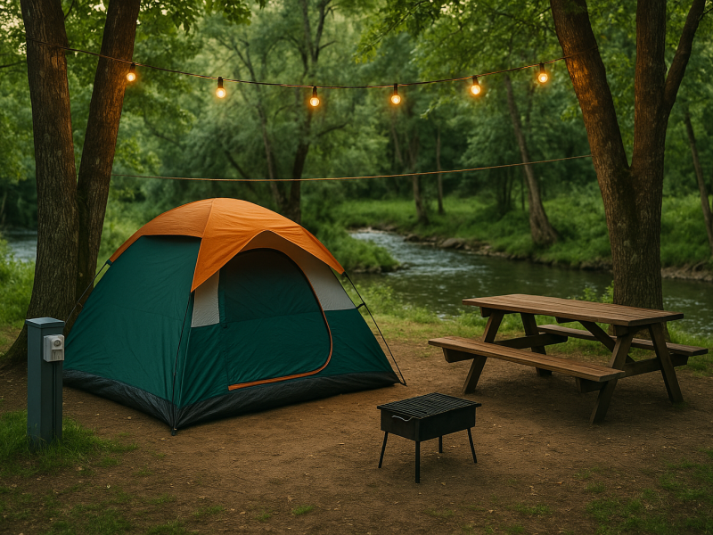 Parcela para pasar la noche